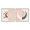 «Celestial Sun Moon Stars Planets Astrology Motif» par Nina Blue - ensemble de 2 impressions