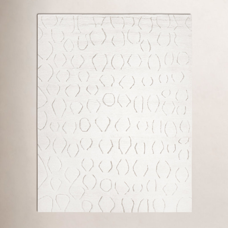 Mea Hand Knotted Abstract Indoor Rug, Rectangle 3' x 5'
