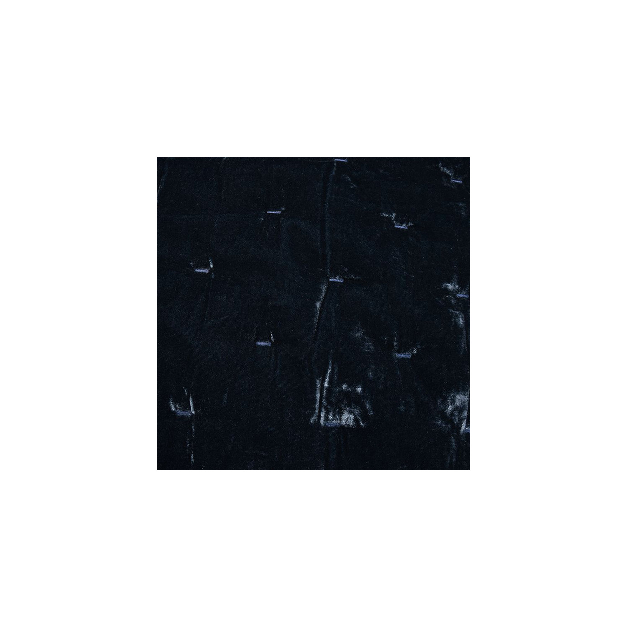 Stella Solid Quilted Faux Silk Velvet Romantic Western Decorative Pillow Sham, King, Midnight Blue