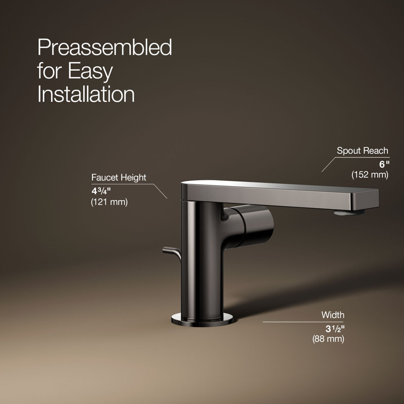 Single-Handle Bathroom Faucet, Vibrant Titanium