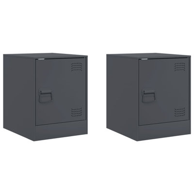 66 34.5cm W Steel Bedside Table