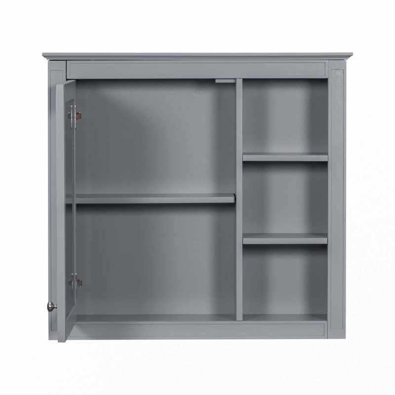 Wall Mounted Bathroom Storage Cabinet, Gray