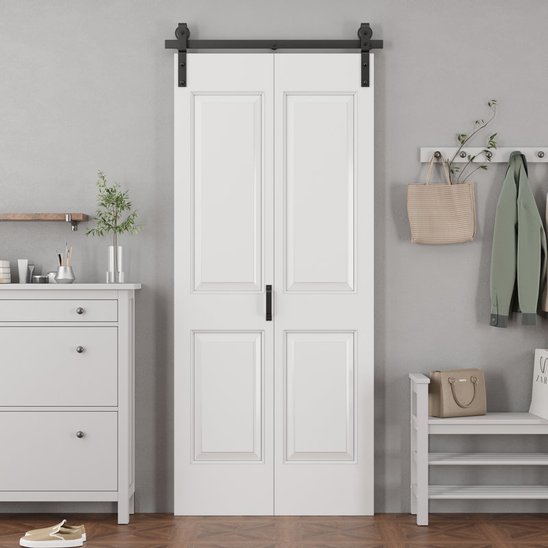 Porte de grange pliante intérieure 84 plis 84H 4, 36 po x 84 po