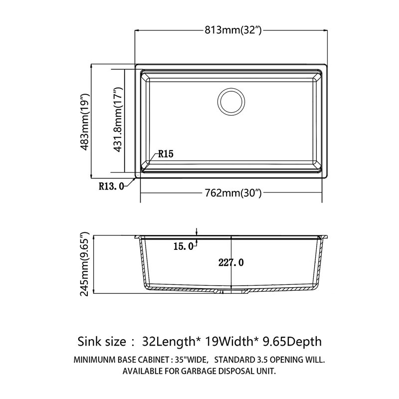 Undermount Granite Composite Workstation Kitchen Sink, White