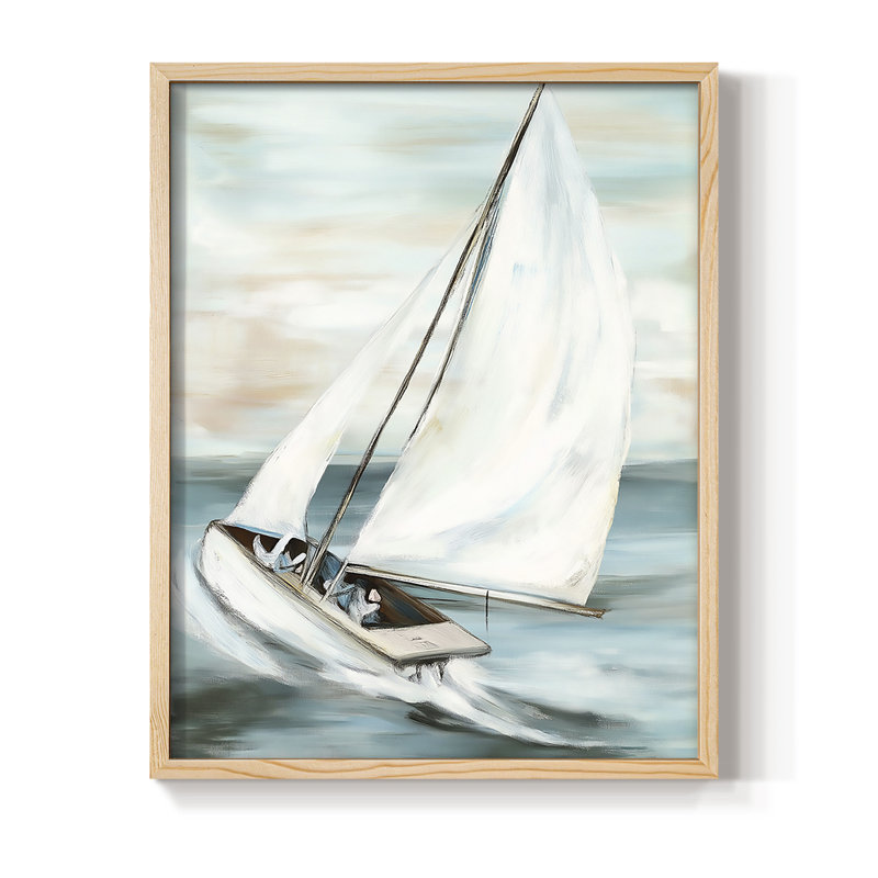 NAUTICAL Series LVI, reproduction encadrée - bois massif, Naturel, H 11 po x l 9 po