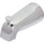 Bec de baignoire avec inverseur avant, filetage avant femelle 1/2 po IPS, longueur totale de 5 1/4 po, pour mamelon de tuyau galvanisé de 4 à 4 3/8 po, finition chrome poli