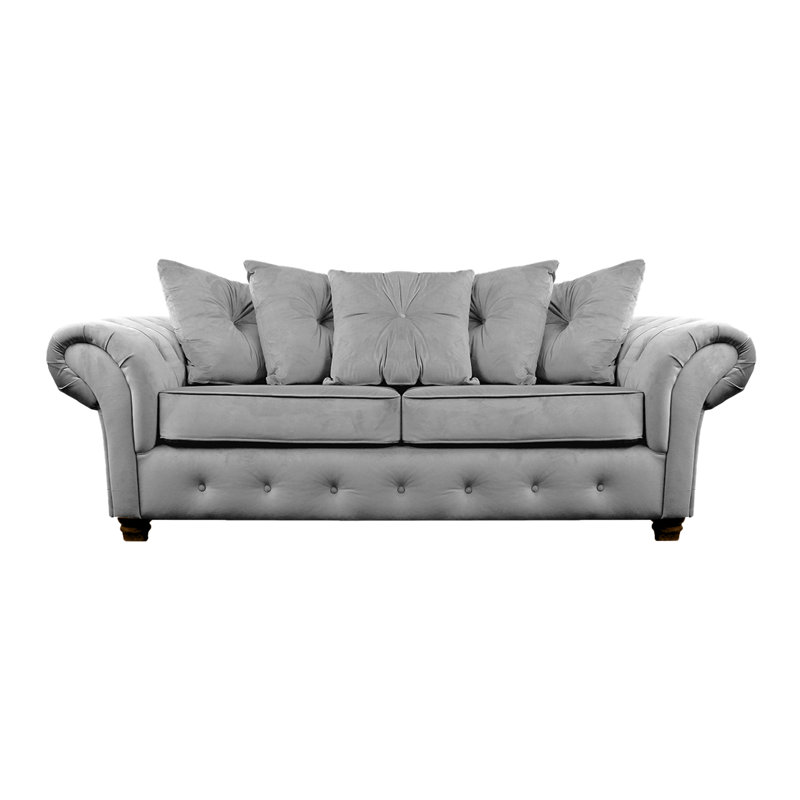 Lila 2 Seater Velvet Sofa, Dark Grey