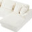 Beige Corduroy U-shaped Couch With Soft Fabric And Square Pillows Sectional Cover Lumbar Support