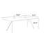 Plateau de table rectangulaire en bois fritté blanc avec table en bois massif pour la salle à manger / cuisine-71621410