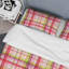 Tartan à carreaux roses - Ensemble de housse de couette abstrait - Microfibre de polyester-2103478462
