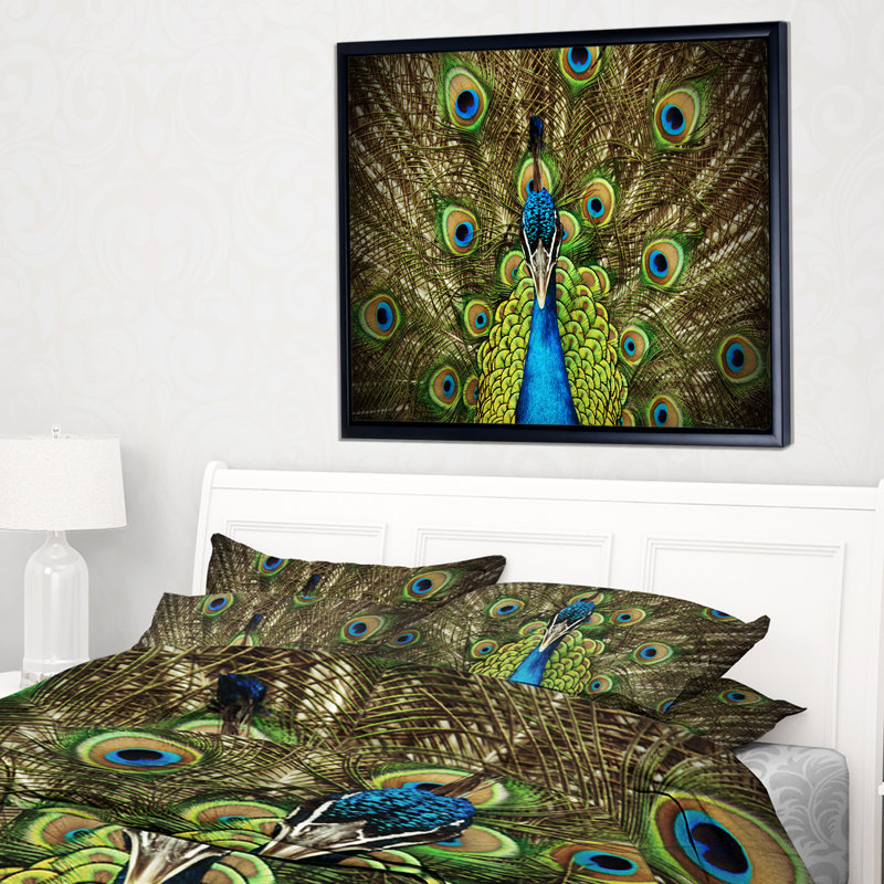 « grand peacock », impression, H 30 po x l 40 po x P 1,5 po, Toile avec cadre flottant