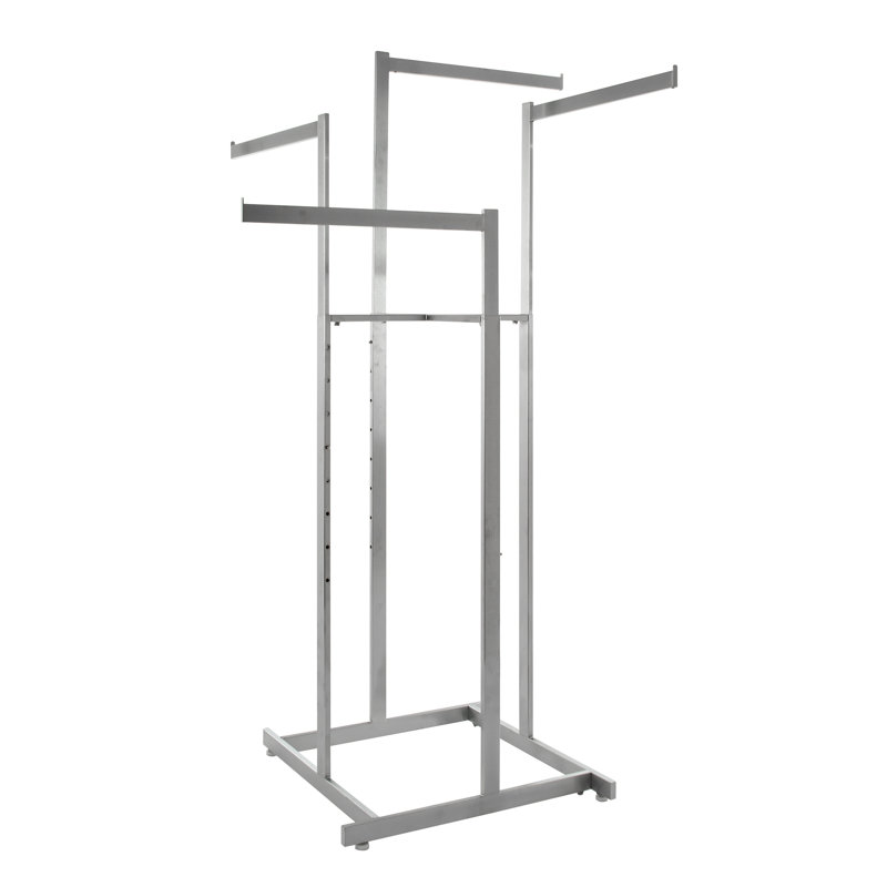Metal Clothing Rack, Satin Chrome