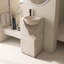  Lavabo de salle de bain sur pied 15,9 "à surface solide texturé beige-114766005