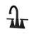2 Bathroom Sink Faucet, Matt Black, , Deck-Mounted, Construction With Ss304 & Zinc, Ceramic Cartridge, 1.2 Gpm Flow, Pull-Out Design 360 Swivel Spout, Stainless Steel Zinc Alloy, Flow Rate-125364391