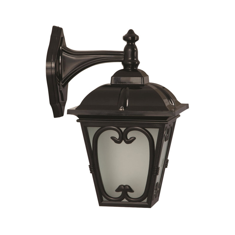 Durable Outdoor Wall Lamp, Black Finish, 12.9 x 7.9 x 9.8 inches | ABS Body with Polycarbonate Cap, E27 Socket (Max 40W), IP65 Waterproof Rating | Perfect for Traditional American Homes, Nostalgic Design