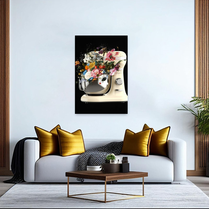 Creative Floral Mixer Abstract Colorful Modern Flower Wall Art Print, 152.4cm H x 101.6cm W