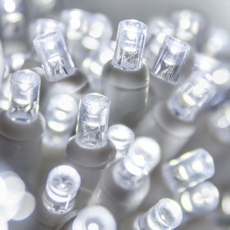 70 Light Wide Angle White Wire LED Mini String Lights (End to End Connectable), Cool White