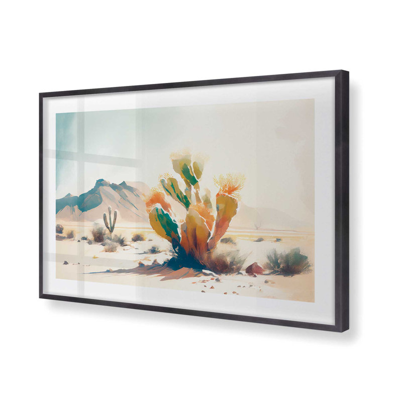 Vivid Desert Tranquility Print, 12.25" H x 15.25" W, Weathered Zinc
