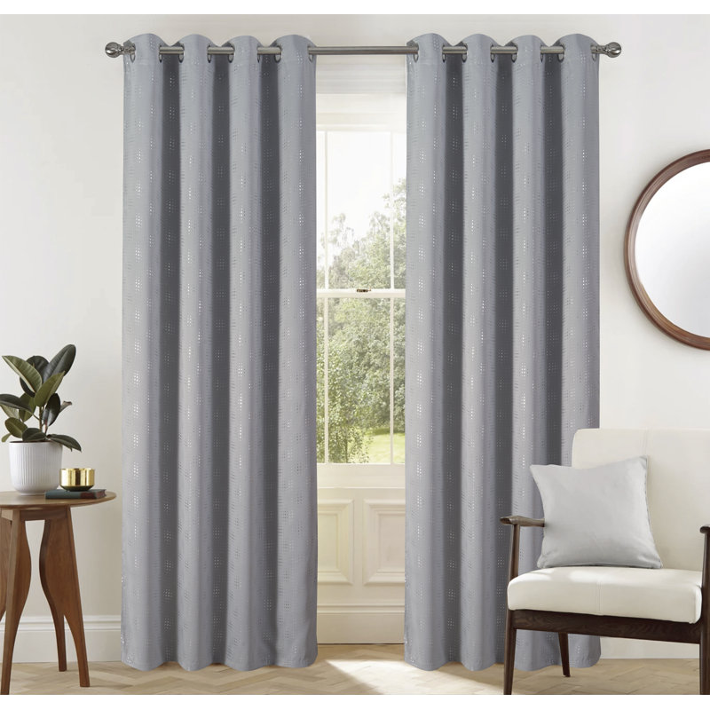 Blackout Curtain Single Panel, Gray, 54" W x 84" L