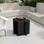 Ensemble de 3 tables de casse-tête artistiques, tables d'appoint modulaires avec emboîtement (2 convexes et 1 concave), noir et blanc-428238987