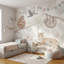 Papier peint fond blanc avec décoration murale fond blanc amovible Jungle Vibe-646469643-646469641