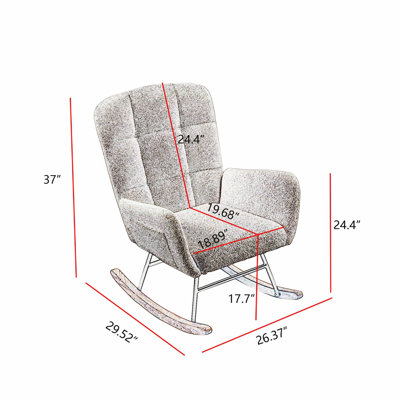 Fauteuil à bascule Teddy blanc crème
