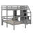 Kids Twin Loft Bed with Drawers-385413498