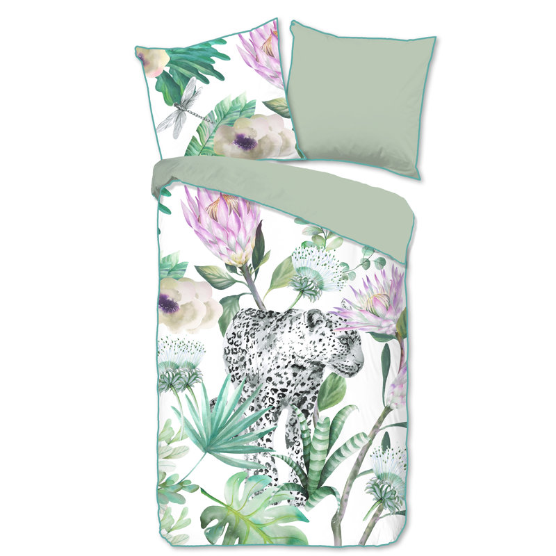 Volterra Floral Duvet Cover Set with Pillowcases, Single - 1 Pillowcase (80 x 80 cm)