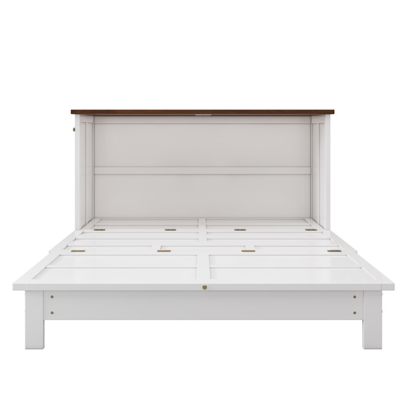 Solid Pine Murphy Bed Chest With Charging Station And Large Storage Drawer For Home Office Or Small Room, Queen
