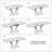 62.99-78.74" Grey White Dining Table