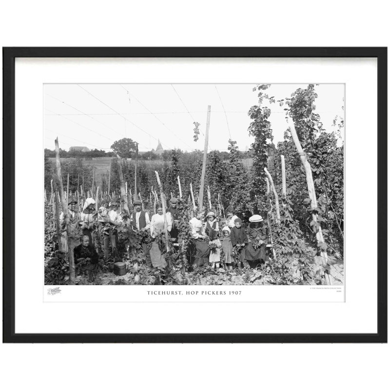 Ticehurst, Hop Pickers 1907 by Francis Frith - Single Picture Frame Print, 28cm H x 36cm W x 2.3cm D