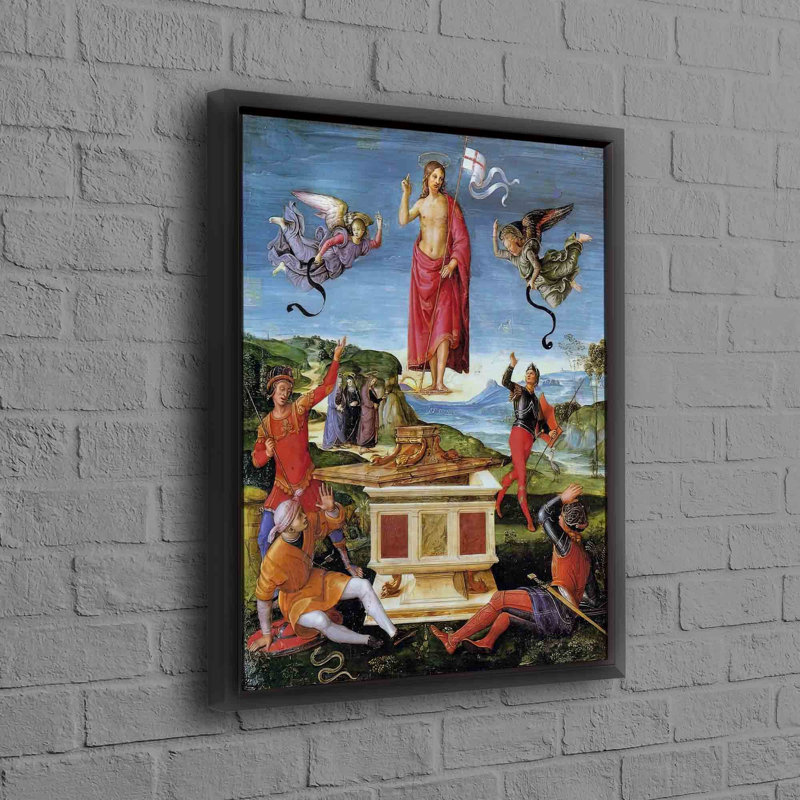 Print on Canvas, 20 cm H x 30 cm W, Black Floater Framed