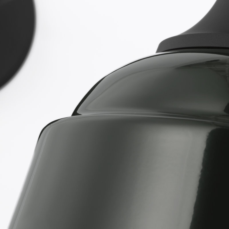 Thomas O'Brien, "Academy 17.5" Mack Barn Light in Matte Black with 16" Rockhouse Shade, 13.25" H x 8" W x 21.25" D, Green