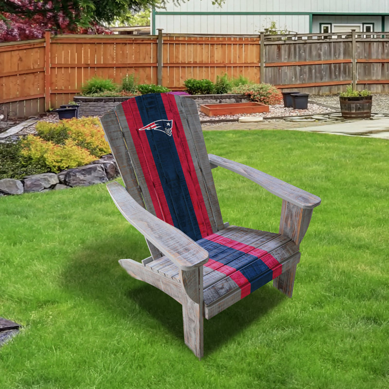 Wood Outdoor Adirondack Chair, New England Patriots