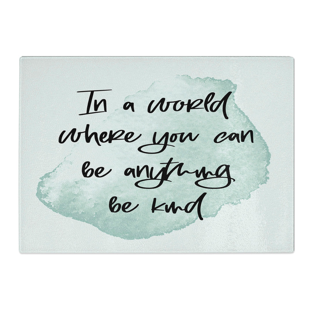 Be Kind Typography Chopping Board