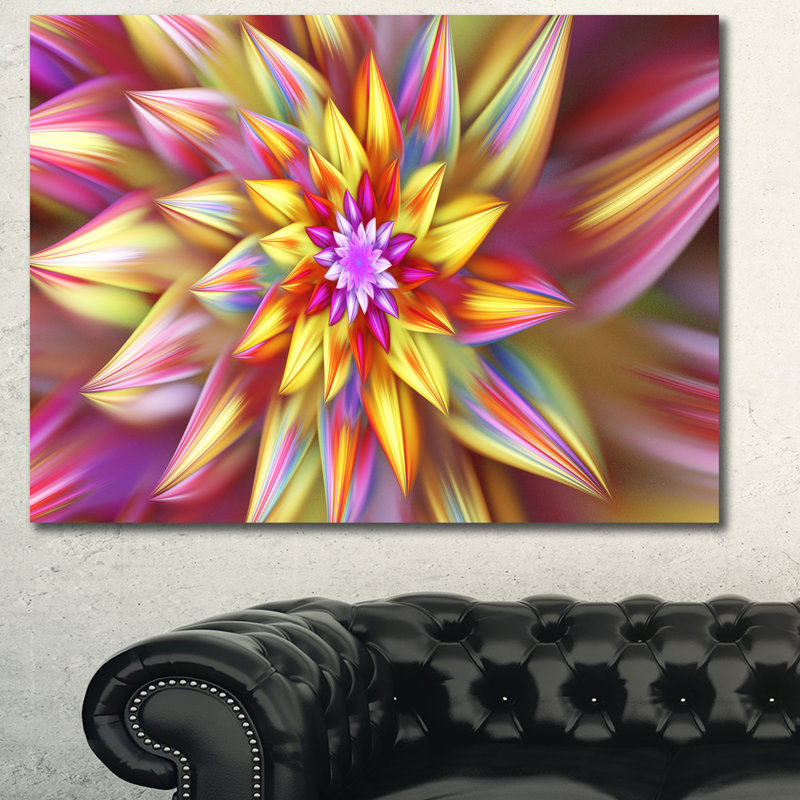 Large Multi-Color Floral Canvas Art Print