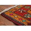 Tapis de couloir oriental rouge et bleu fait à la main 5 x 5