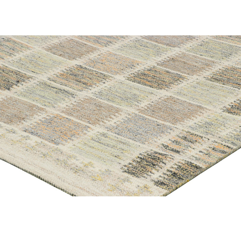 Scandinavian Wool Geometric Area Rug, Rectangle 10' x 14'