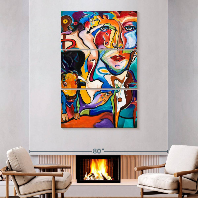 Leisha Mirage Abstract, 74" H x 48" W