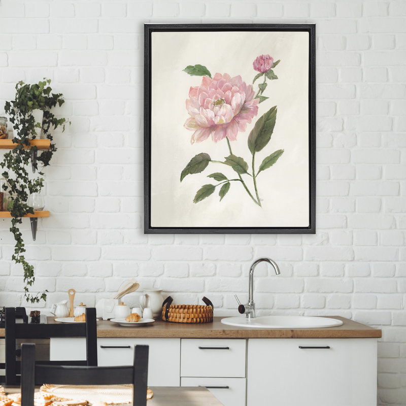 Cadre flottant Rosie Rose Flower Study, par Nan, H 31 po x l 25 po, Cadre flottant noir de jais