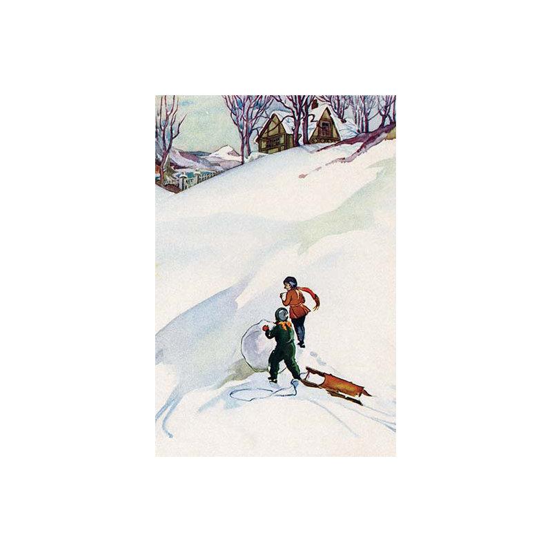 « beginning the bonhomme de neige », impression