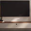 Meuble télé en bois massif au design minimaliste-105274350