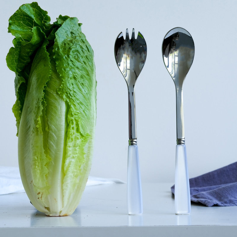 Icone Salad Servers, White