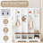 Farmhouse Hall Tree With 8 Hooks, Practical Entryway Bench With Open Compartments, 76.7"H Modern 3-In-1 Wooden Style Coat And Shoe Rack For Mudroom, Living Room, White (OLD SKU: N721P292601K)-1748176994