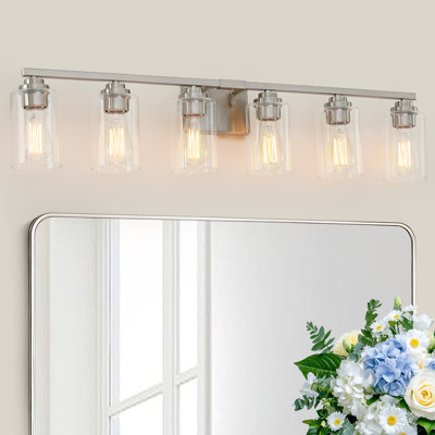 Luminaire de salle de bain à intensité variable en verre transparent