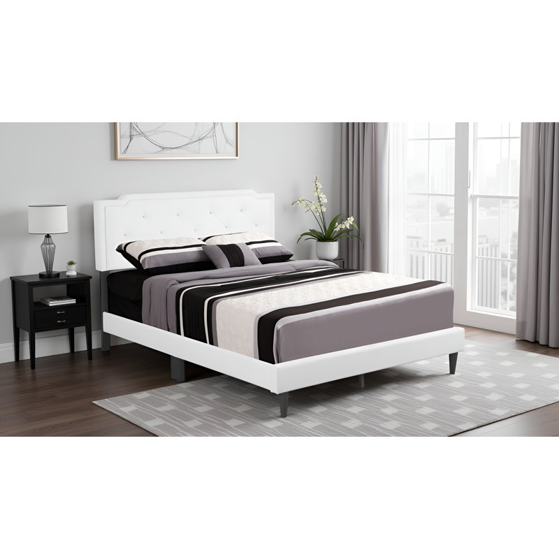 Lit double gris clair Getafe, Gris clair, Double