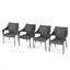 Fauteuil empilable en osier gris Mirage, 4 pièces