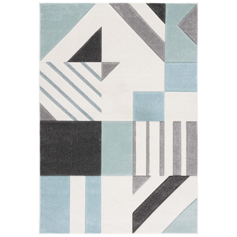 Tapis à motif géométrique Jeromie Performance, Rectangle 9 pi x 12 pi