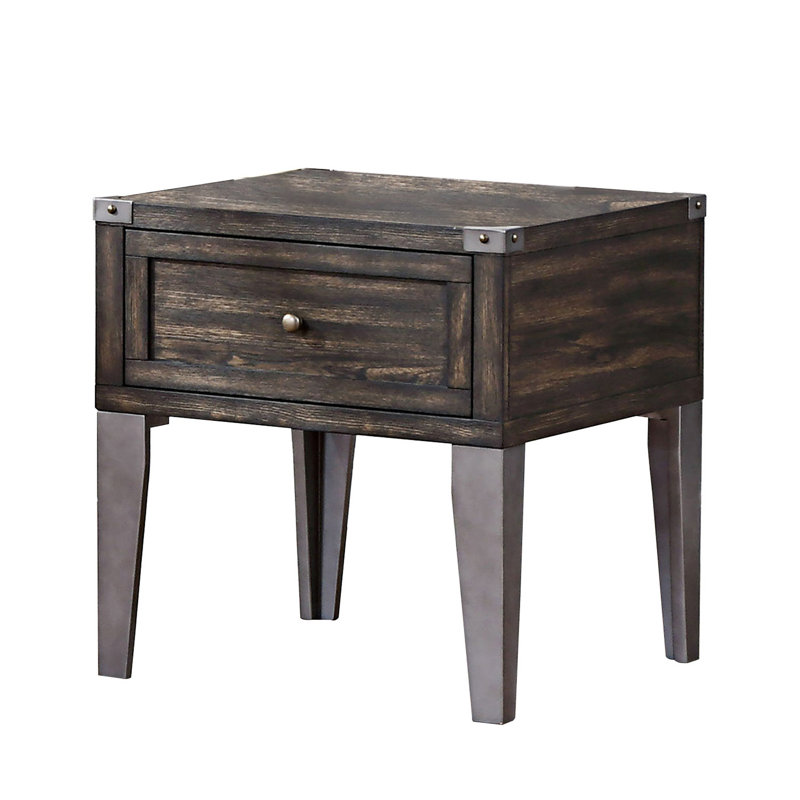 Catarina Solid Wood 1-Drawer End Table