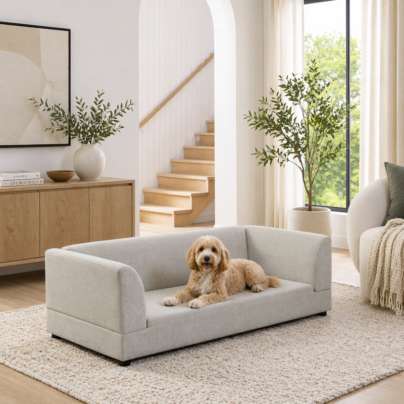 Comfortable Oversized Pet Sofa, Beige